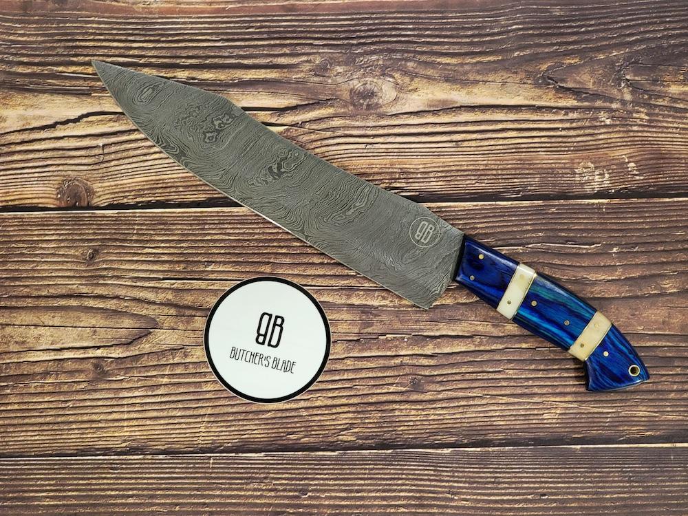 Damascus Kitchen Set, BBQ Knife Set, Handcrafted Knife