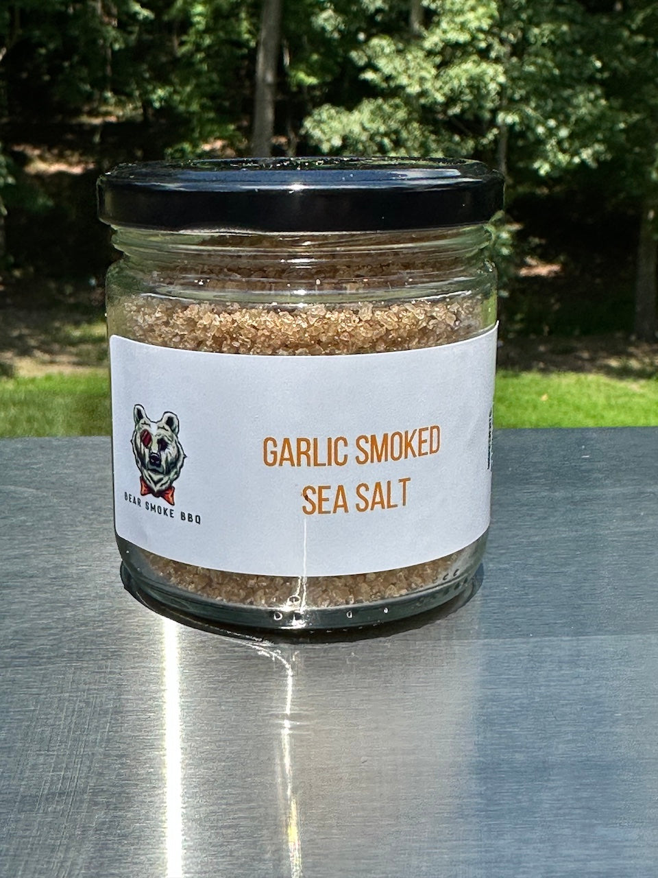 We tossed the highest quality coarse sea salt with the finest granulated garlic and cold smoked it for 4 hours to infuse all of the flavors. Bear Smoke BBQ