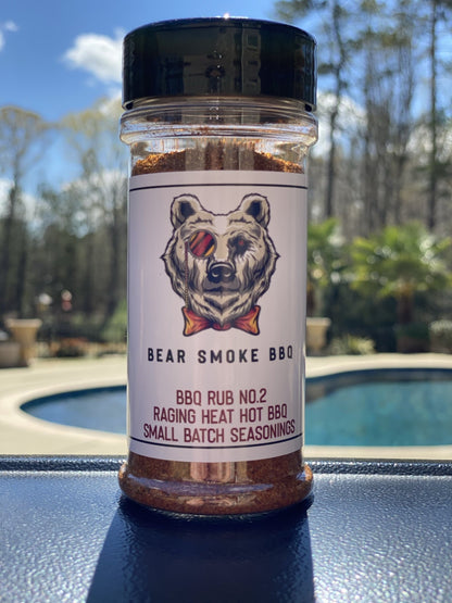 Bear Smoke BBQ Rub No.2 - Angry Bear Hot BBQ Seasoning - Bear Smoke BBQ