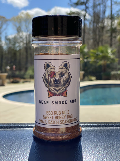 Bear Smoke BBQ Rub No.3 - Sweet Honey BBQ Seasoning - Bear Smoke BBQ