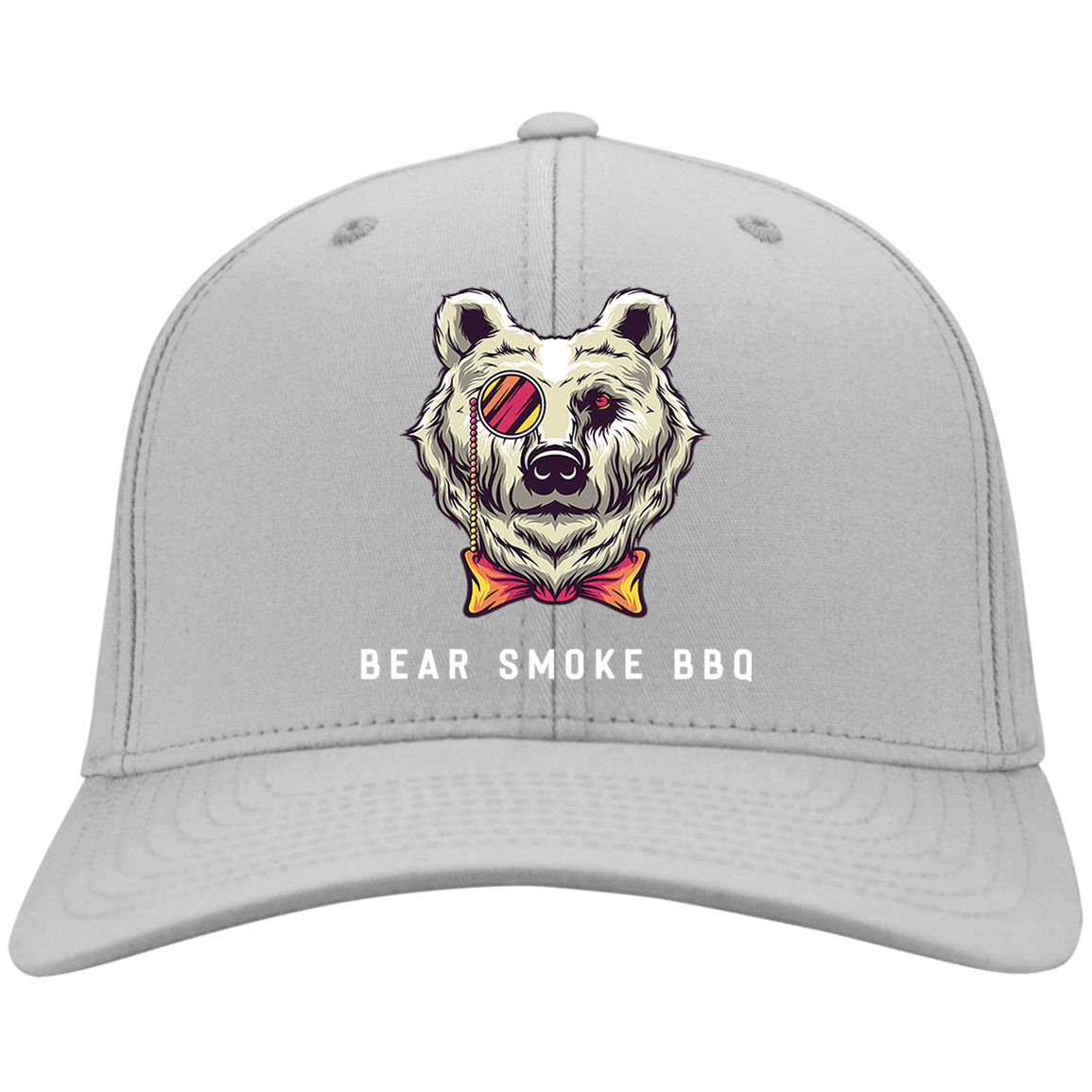 Bear Smoke BBQ Twill Baseball Cap - Bear Smoke BBQ