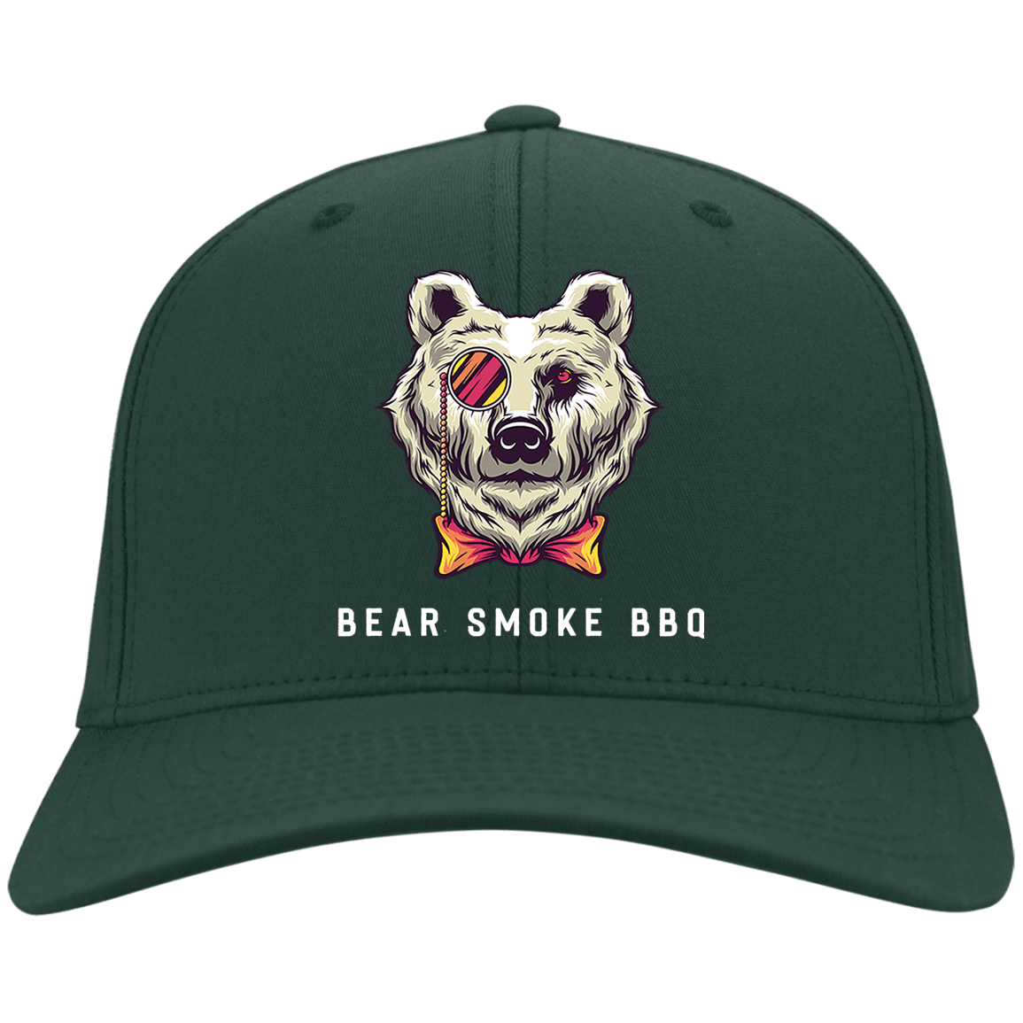 Bear Smoke BBQ Twill Baseball Cap - Bear Smoke BBQ